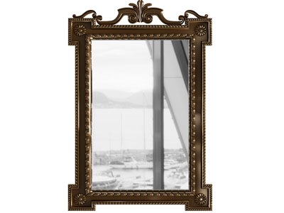 欧式雕花边框的装饰镜子