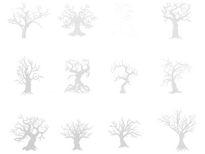 现代树枝剪影 墙饰