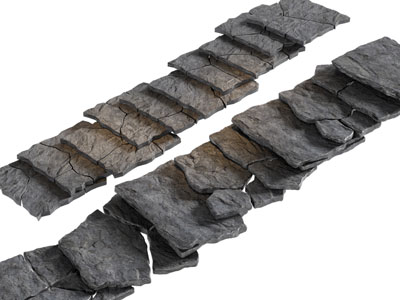 现代铺石路 汀步路 石径