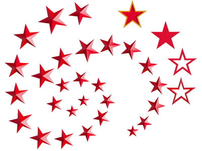 现代五角星墙饰