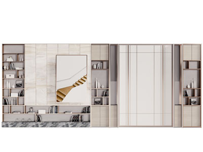 现代装饰柜 书柜