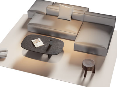 现代多人沙发 茶几组合