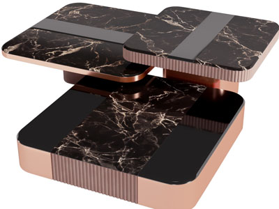 现代方形拼接茶几3d模型 现代方形拼接茶几