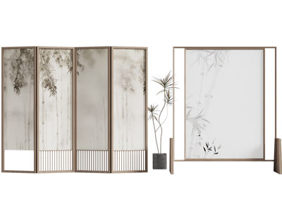 新中式屏风 隔断