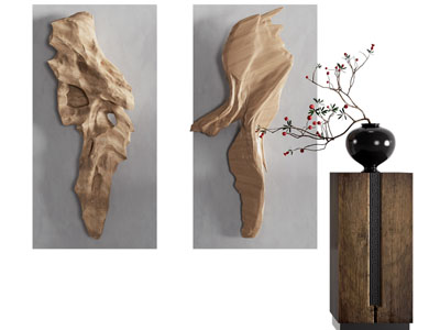 新中式木雕墙饰挂件