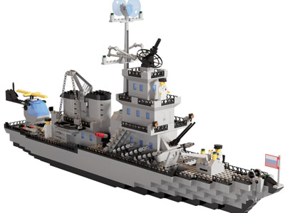 现代乐高积木船 儿童玩具