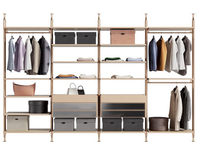 现代开放式衣柜3d模型 现代开放式衣柜