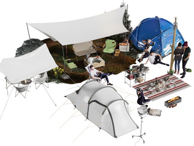 现代露营 帐篷 天幕