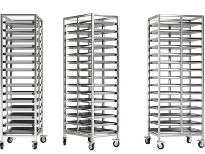 现代面点 甜点金属烘盘收纳架 烘盘车 厨具