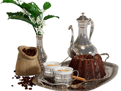民族风茶壶 杯子 蛋糕摆件组合