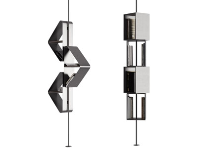 现代悬空几何造书架