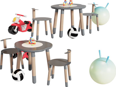 现代儿童桌椅组合 儿童手工娱乐桌椅组合