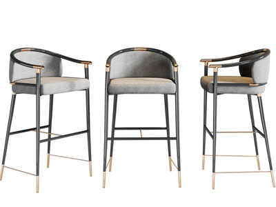 新中式休闲吧椅