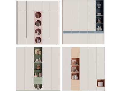 现代儿童衣柜3d模型 现代儿童衣柜