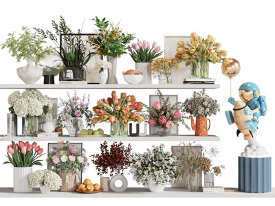 现代花瓶花卉摆件组合