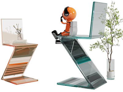 现代亚克力休闲椅子