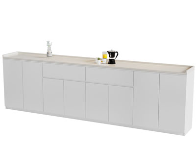 现代茶水吧台 茶具杯子