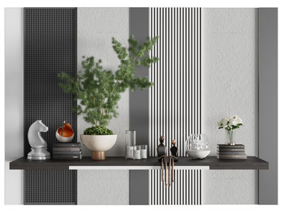 现代盆景盆栽 书本 烛台摆件组合