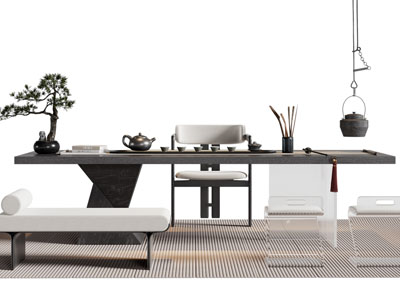 新中式茶桌椅组合