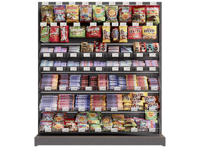 现代零食货架 展柜