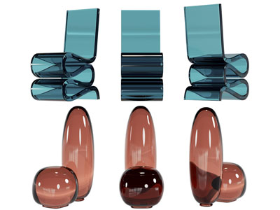 现代透明亚克力休闲椅子