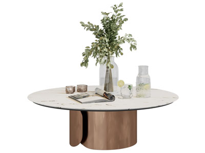 现代圆形茶几3d模型 现代圆形茶几