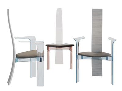 现代高靠背休闲椅子