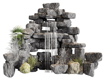 新中式假山 水景景观园艺小品