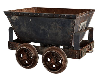 工业风loft车斗 煤矿车 运煤车