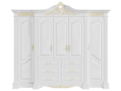 简欧衣柜3d模型 简欧衣柜