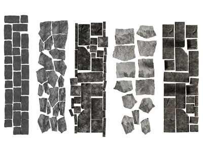 现代石头路 铺石路 石径