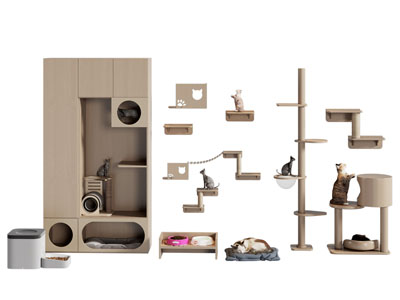 现代实木猫爬架 猫房子 猫玩具 生活用品