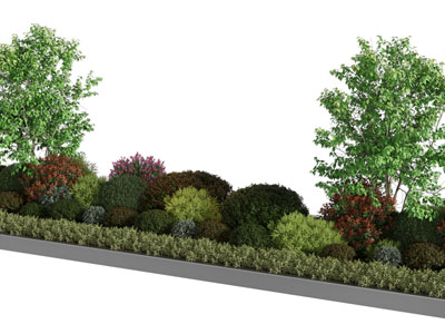 现代花坛 灌木园林景观小品