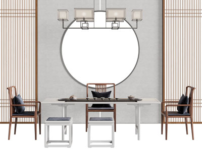 新中式茶桌椅组合