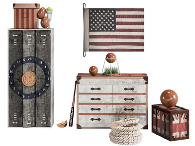 工业风loft玄关柜 边柜 摆件组合