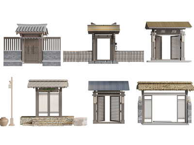 新中式庭院大门