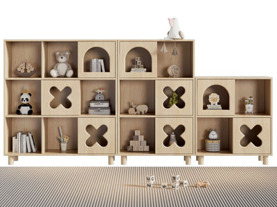 北欧实木儿童装饰柜