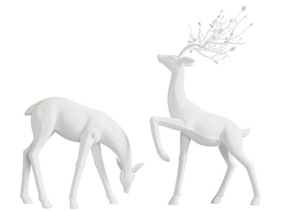 现代小鹿雕塑雕刻3d模型 现代小鹿雕塑雕刻