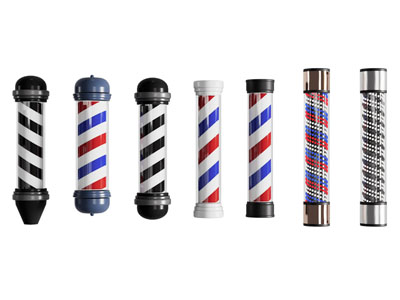 现代理发店广告灯箱3d模型 现代理发店广告灯箱