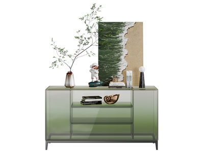 现代透明玄关柜 边柜