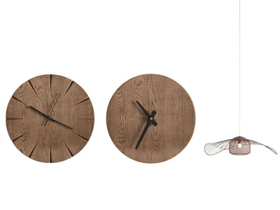 北欧实木钟表墙饰挂件 吊灯