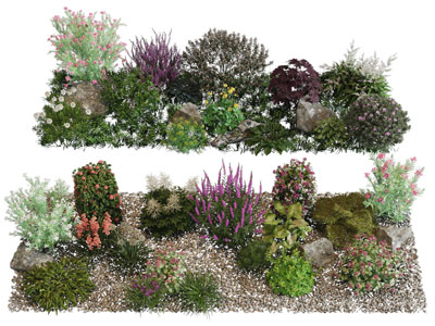 现代花草花卉景观园艺小品