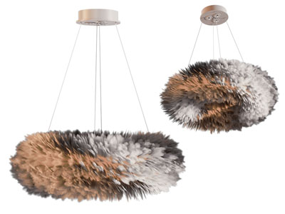 现代羽毛吊灯
