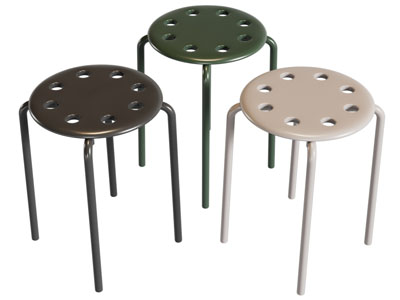 现代圆形镂空凳子