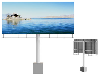 现代户外广告牌3d模型 现代户外广告牌