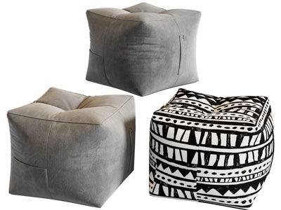 现代方形坐墩 坐垫