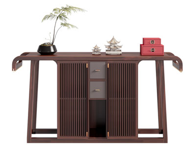 新中式实木玄关柜 边柜