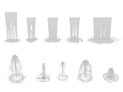 现代瀑布 水景 水柱