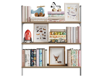 现代书本装饰架