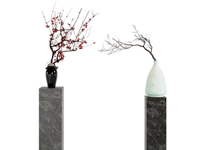 新中式花瓶花卉 摆件组合